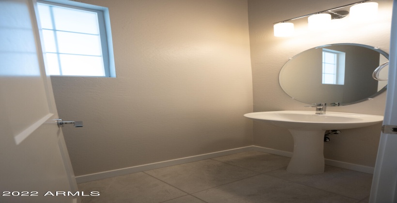 Great powder room for guests.