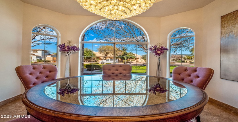 Natural light and beautiful views of front yard.