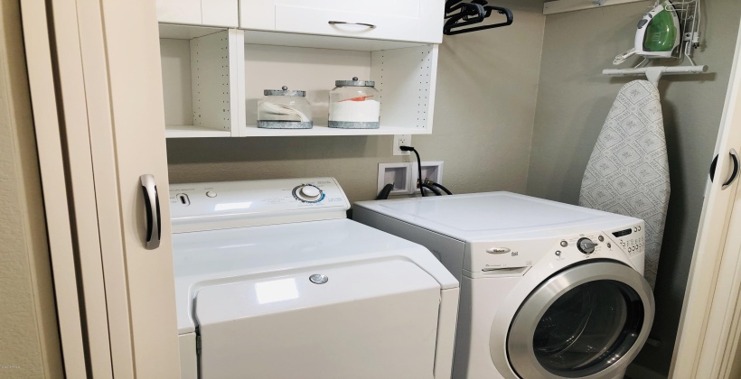 Laundry in main bathroom