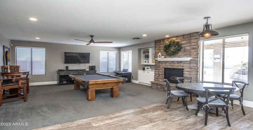 Large Family Room with Fireplace.