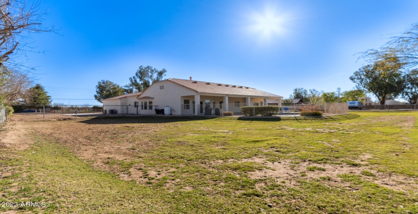 back and side yard