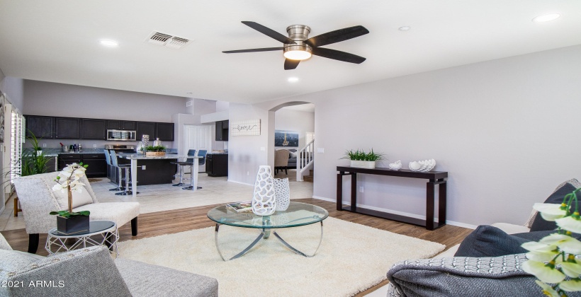 FAMILY ROOM AND KITCHEN ARE ONE HUGE ROOM! TV'S NOT SHOWN IN PICTURES. FAMILY ROOM HAS A HUGE TV, MASTER BEDROOM, 4TH BEDROOM