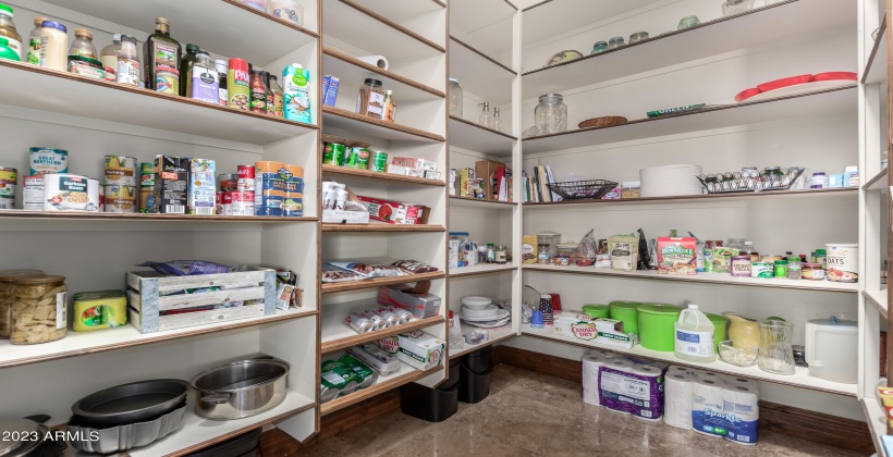 Enormous walk-in pantry