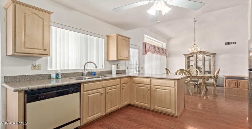 Kitchen with newer cabinets