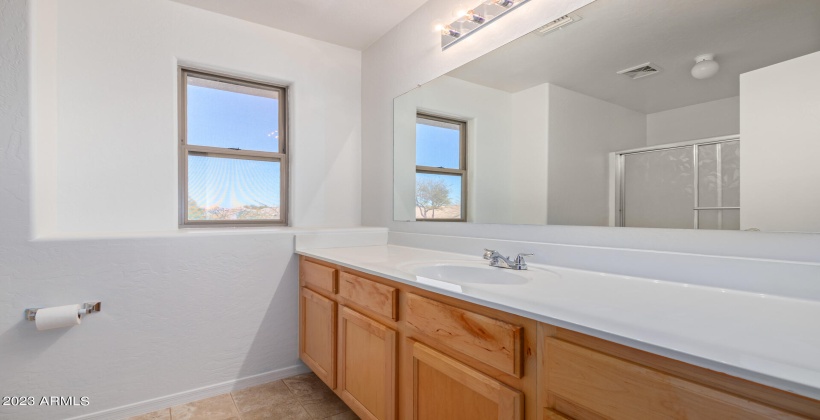 Upstairs guest bathroom