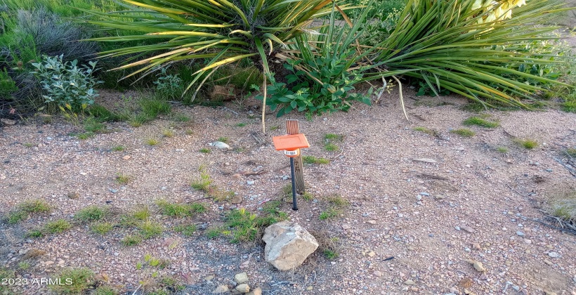 Lot corners are clearly marked with ORANGE cap on rebar. Easy to find