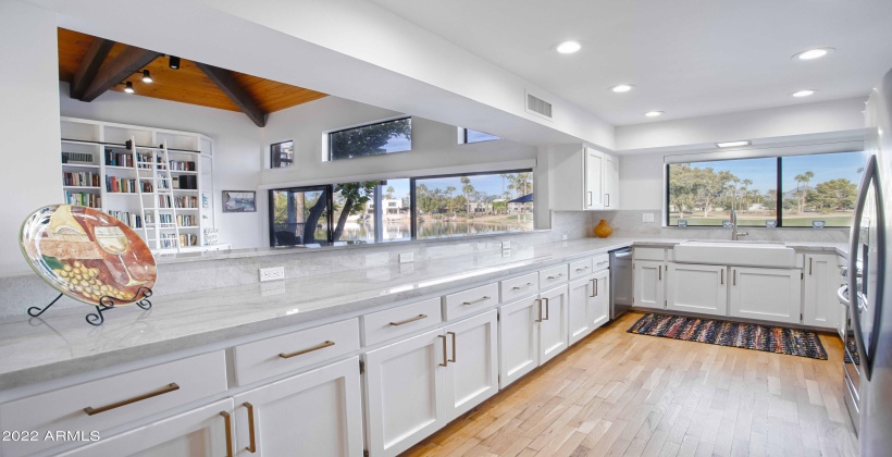 Kitchen with views