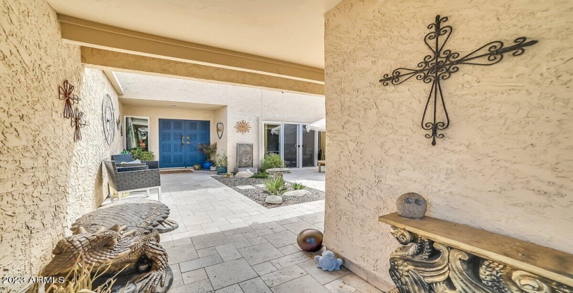 Entry into Gated Courtyard