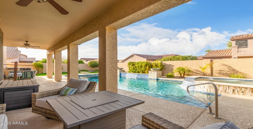 Lounge poolside on the deck