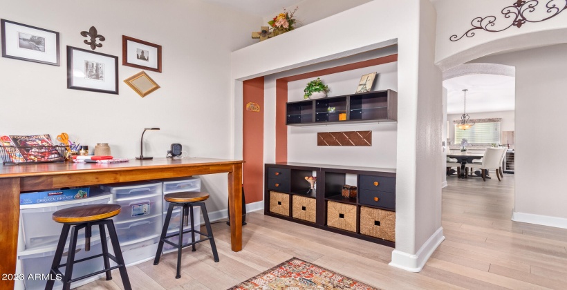 Fourth Bedroom with a closet area being used as an office