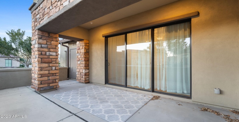 Spacious back patio off Family Room