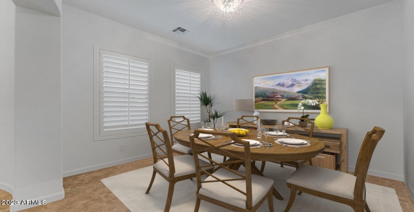 Formal Dining Area off Front Entry & Kitchen