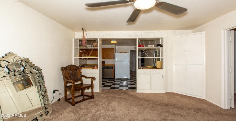 Unit #1 Family room or other looking into Kitchen.