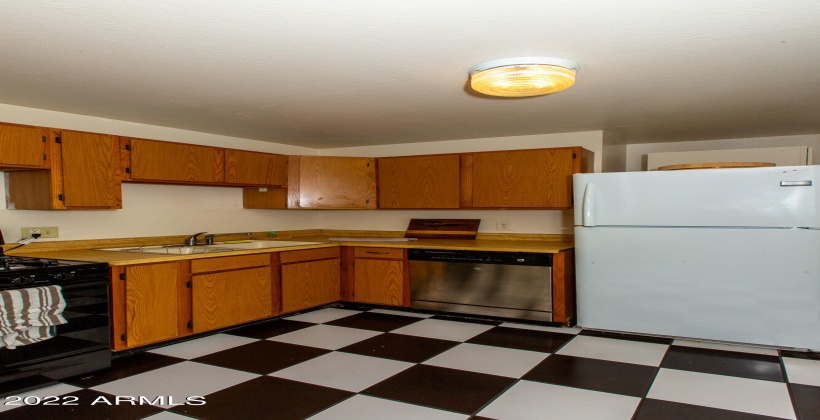 Unit #1 Large kitchen. All appliances including a dishwasher and all stay.