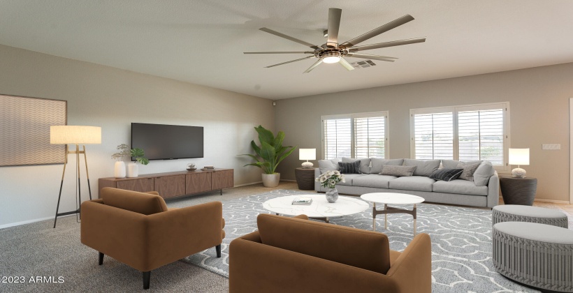 Virtually Staged Living Room