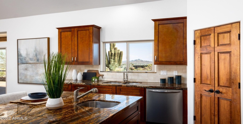 Gorgeous views while prepping in the kitchen.