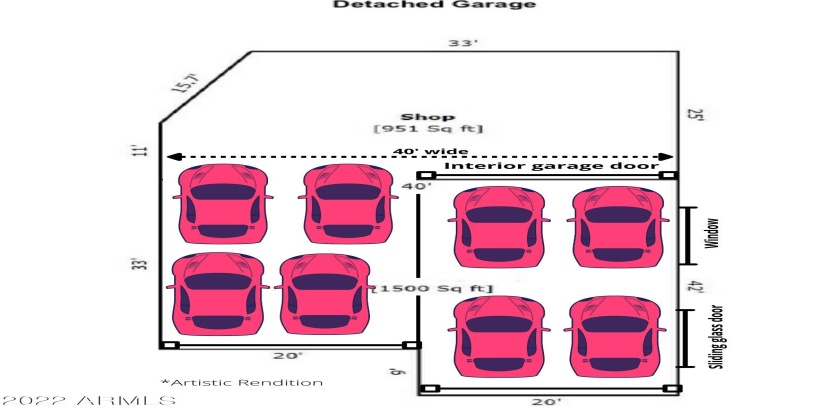 10 car garage if shop area is used as 2 more garage bays.