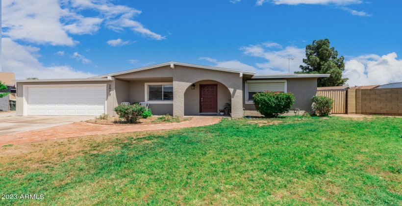 Large front yard.