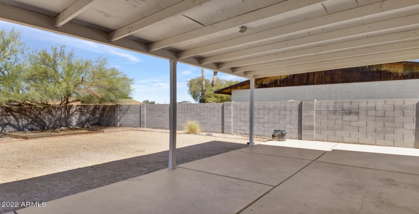 Covered Patio off Kitchen and Dining Area - separate than Primary Suite Patio