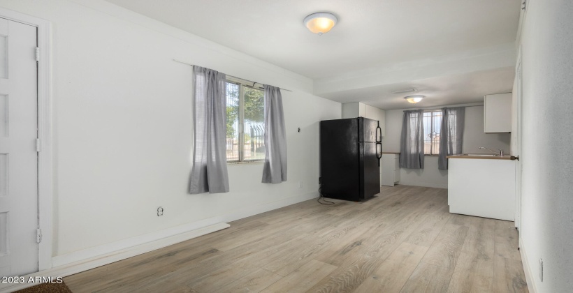 kitchen and dining area