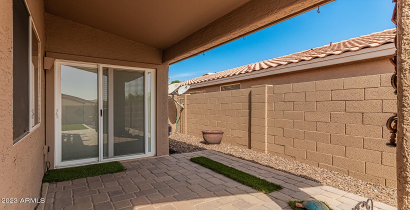 COVERED PATIO WITH PAVERS