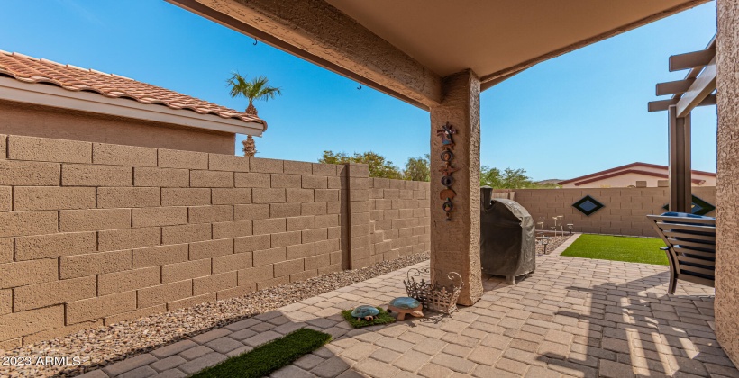 COVERED PATIO WITH PAVERS