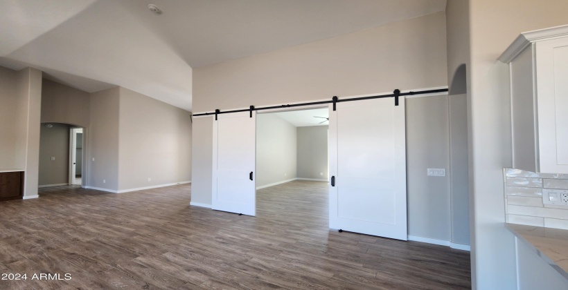 DEN OR OFFICE WITH BARN DOORS