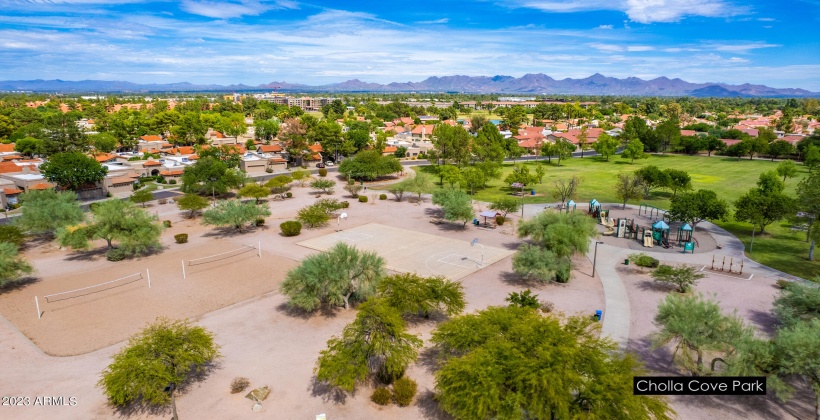 Sand volleyball & basketball courts