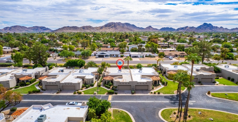 South view towards Paradise Valley and Camelback Mtn.