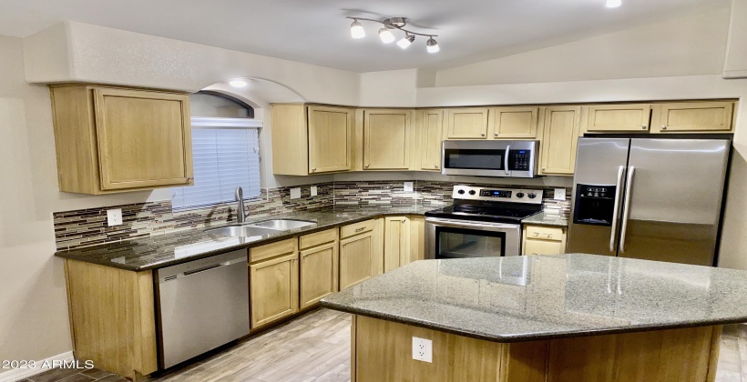 Kitchen - Light and Bright. This home features LED lighting throughout