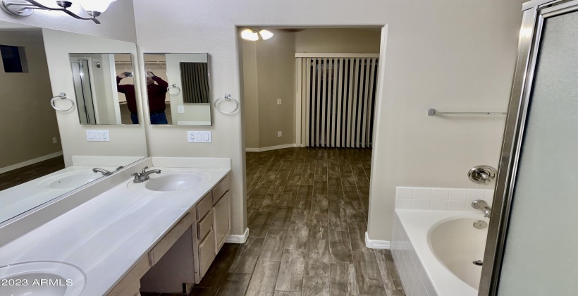 Master Bath - Features a Dual Sinks, and Dual Medicine Cabinets.