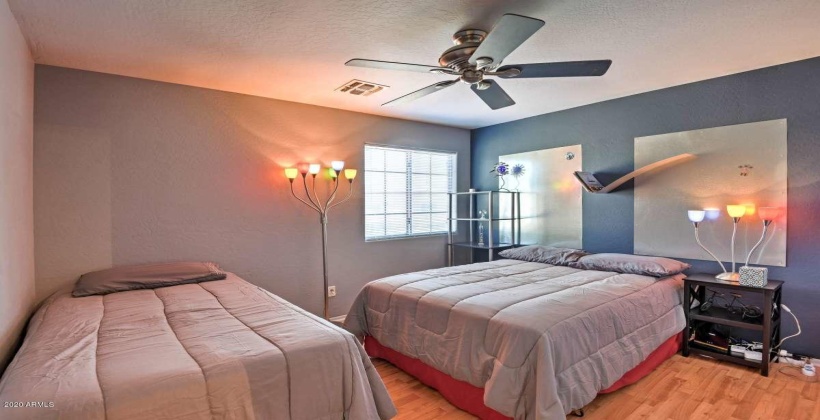 Twin Bed & Double Bed, Linoleum flooring and Ceiling Fans