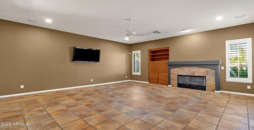 Family Room with fireplace