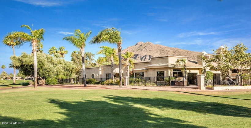 Corner/end unit Villa at Phoenician Resort Golf Course.