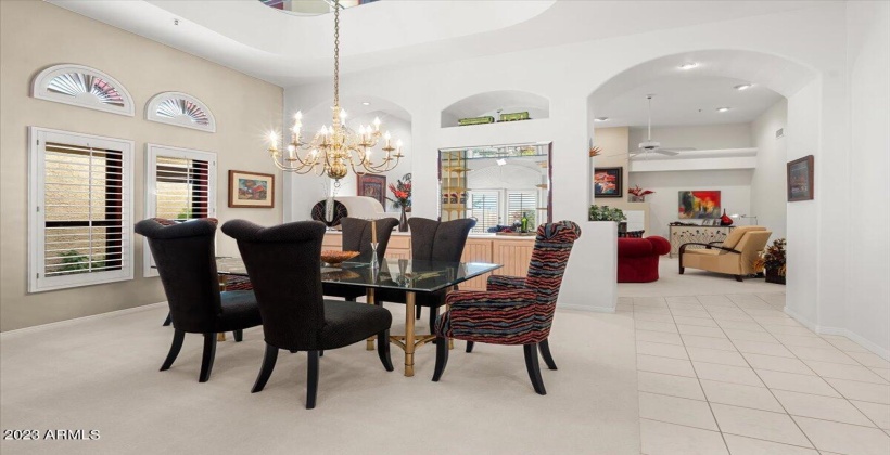 Dining Room Opens to Living Room