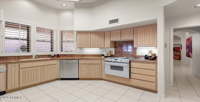 Bright Kitchen with Plantation Shutters