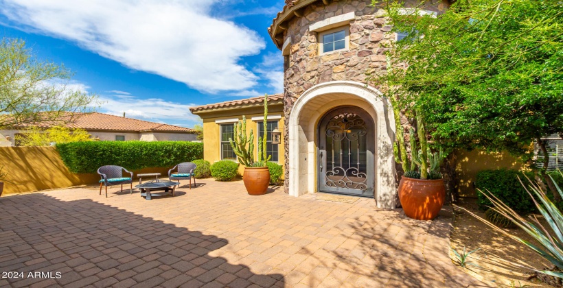 Front entrance in courtyard