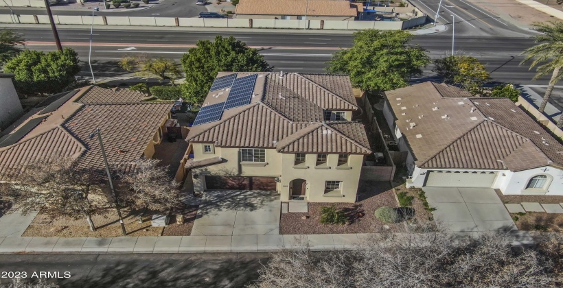 Overhead view/ Solar panels