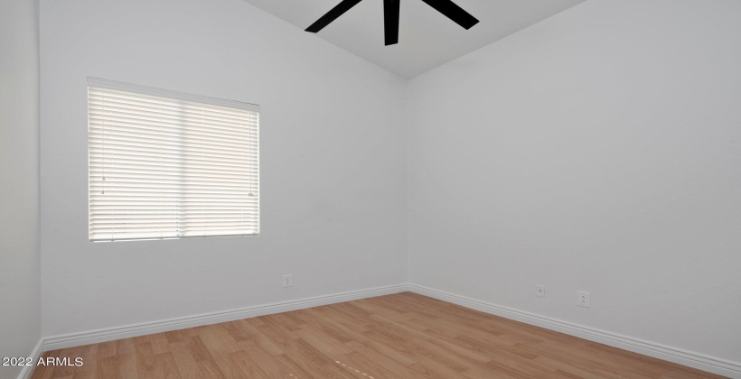 Bedroom 3 w/wood floors, NEW ceiling fan w/remote*NEW closet doors*High Ceilings