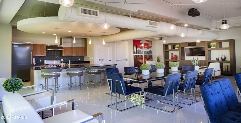 Community workspace & kitchen