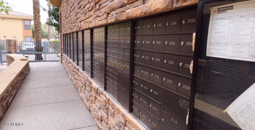 Mail boxes by club house