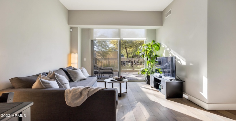 Great Room with view to patio