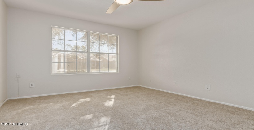 Secondary bedrooms split from primary bedroom for privacy