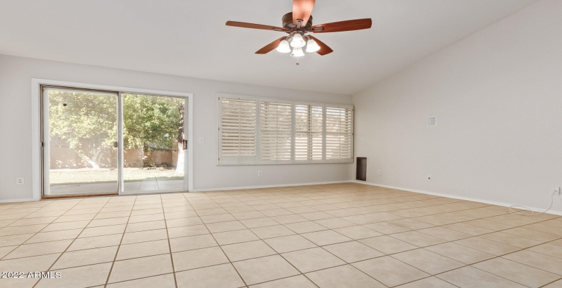 Sliding door to the patio