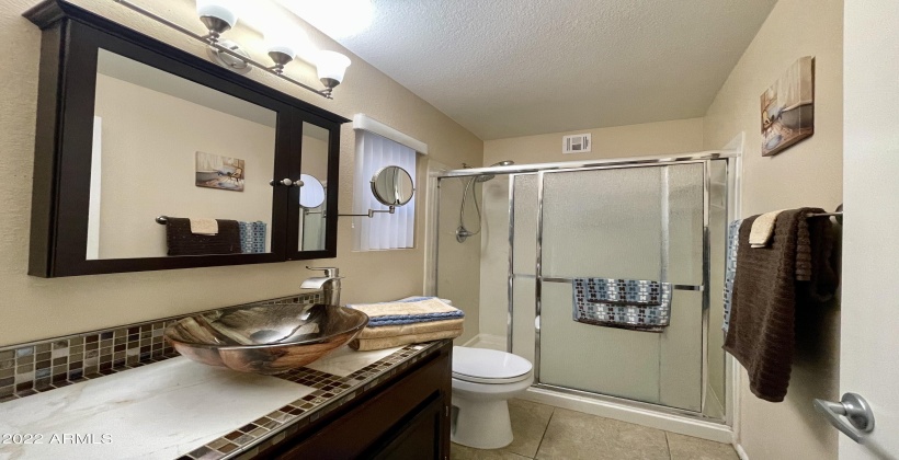 Bathroom attached to master bedroom.