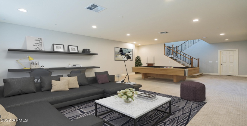 Basement Flex Space (Plumbed for wet bar)