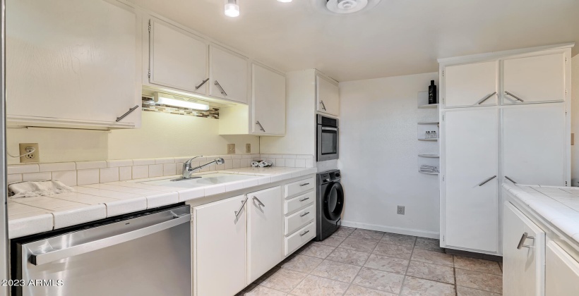 Tiled counters, pantry