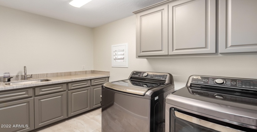 Indoor Laundry with sink