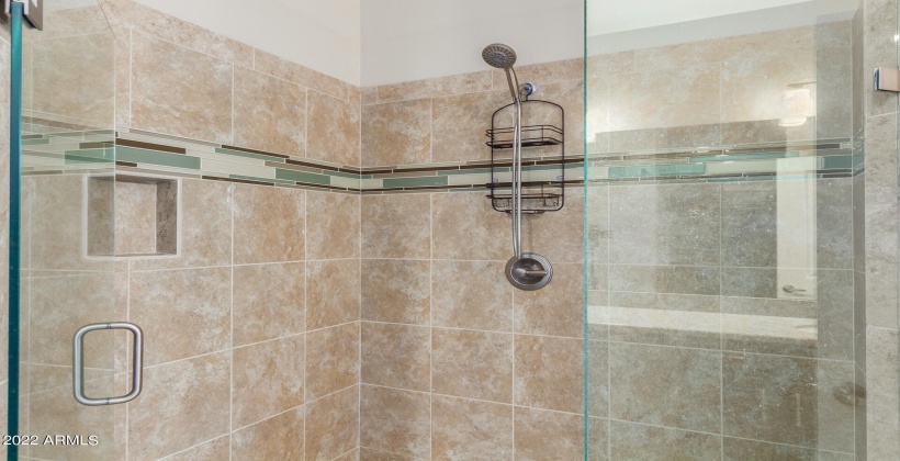 Master bathroom walk-in shower