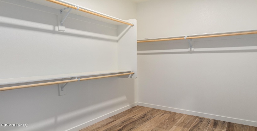 Master bedroom walk-in closet